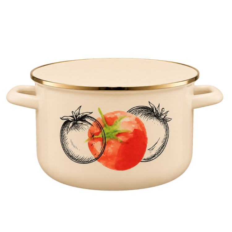 Garnek emaliowany BASSO 20cm/2,8L wzór 2